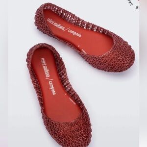 Mini Melissa Campana Girls Ruby Red Flats